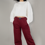 Üç İplik Şardonlu Crop Sweatshirt & Clas Cepli Eşofman