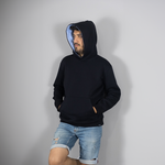 Üç İplik Şardonsuz Kapüşonlu Kanguru Cep Erkek Sweatshirt