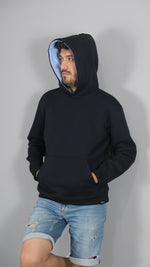 İki İplik Likralı Kapüşonlu Kanguru Cep Erkek Sweatshirt